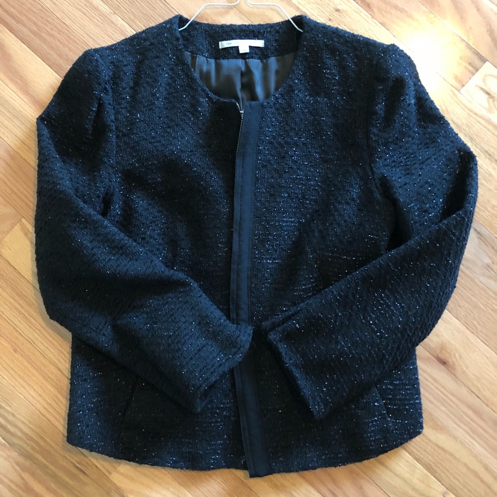 Black textured jacket with sparkle !